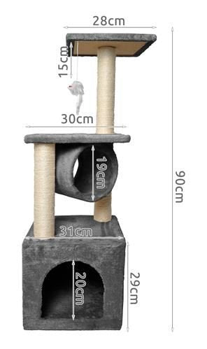 Árbol rascador para gatos 90 cm