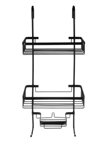 Estante de baño colgante, negro