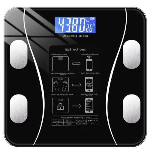 Báscula de baño inteligente Lcd, max 180kg