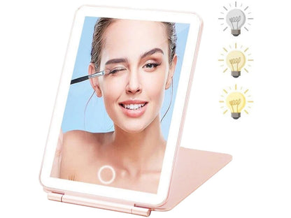 Espejo plegable  de maquillaje con iluminacion led