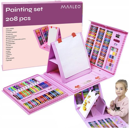 Set de pinturas xxl en maleta con 208 piezas