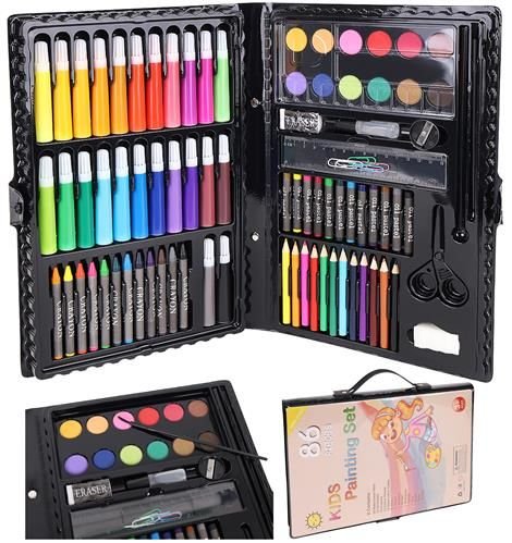 Set de pinturas en maleta, 86 piezas