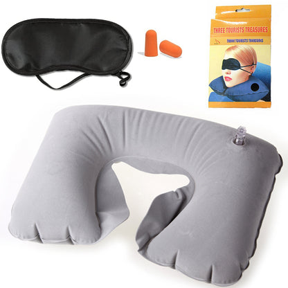 Almohada de viaje hinchable y almohadilla para dormir mas fácil