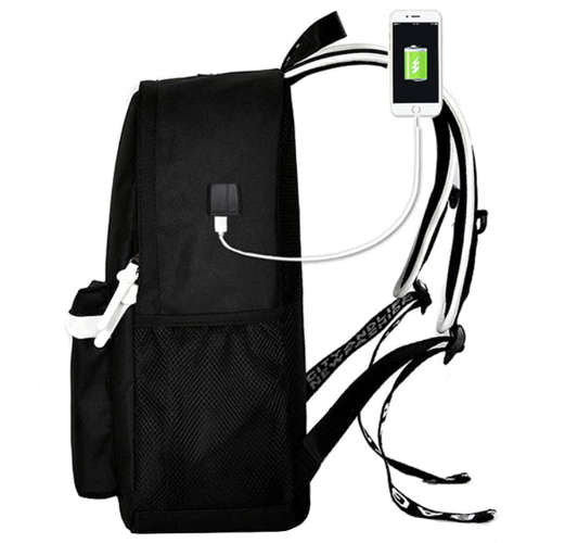 Mochila luminosa usb, reflectante ideal para la escuela, trabajo y viajes